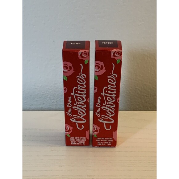 2X LIME CRIME Matte Velvetines Liquid Lipstick FETISH Deep Plum Purple NIB NEW - Picture 7 of 10